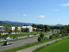 B3-Brcke: Blick Gewerbegebiet