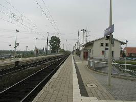 Bahnhof Heitersheim:: Nordblick Rheintalbahn