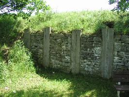 Keltenwall Altenburg: Pfostenschlitzmauer