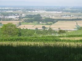 Schutterlindenberg: Blick Rheintalbahn