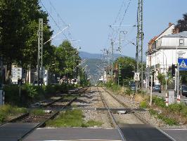 Baumgartnerstrae Lrrach: Blick Hauptbahnhof