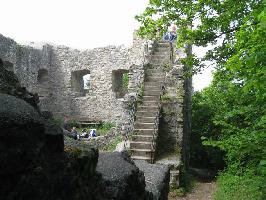 Burg Neuenfels: Treppe Aussichtspunkt