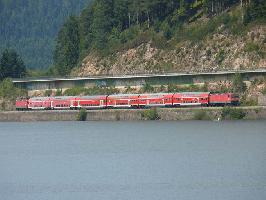 Jgergutweg Schluchsee: Blick Dreiseenbahn