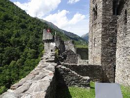 Castello di Mesocco: Westliche Ringmauer