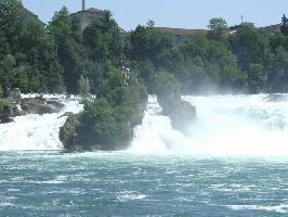 Rheinfallfelsen: Westansicht