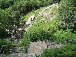 Blick Fallkante Teppenaufgang Todtnauer Wasserfall