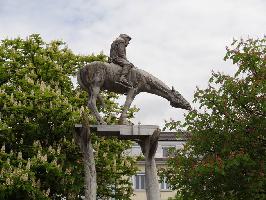 Brunnen Bodenseereiter: Reiter und Gaul