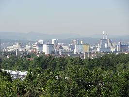 Vitra Rutschturm: Blick Rheinhafen Kleinhningen