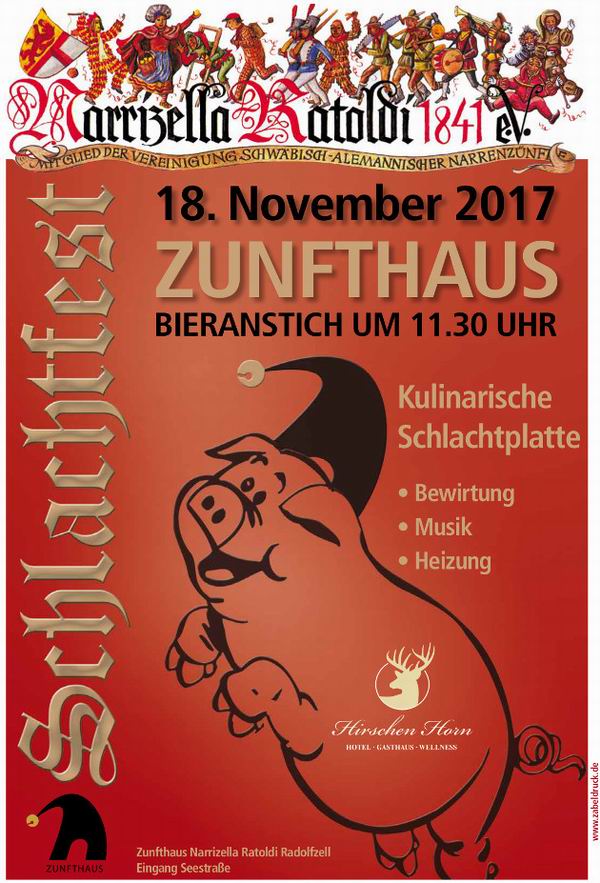 Schlachtfest im Zunfthaus Radolfzell 2017