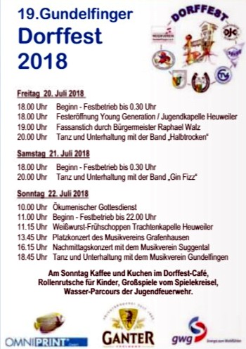 Dorffest Gundelfingen 2018