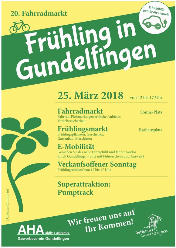 Verkaufsoffener Sonntag Gundelfingen Frhjahr 2018