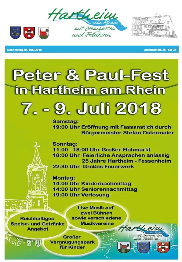 Peter- und Paul-Fest Hartheim 2018