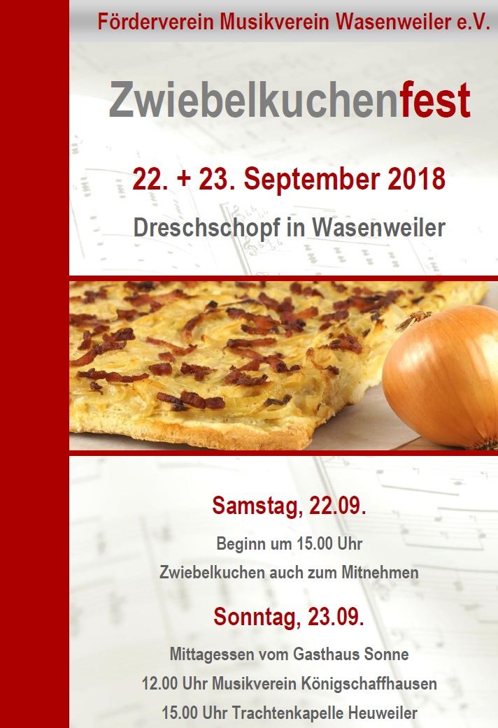 Zwiebelkuchenfest Wasenweiler 2018