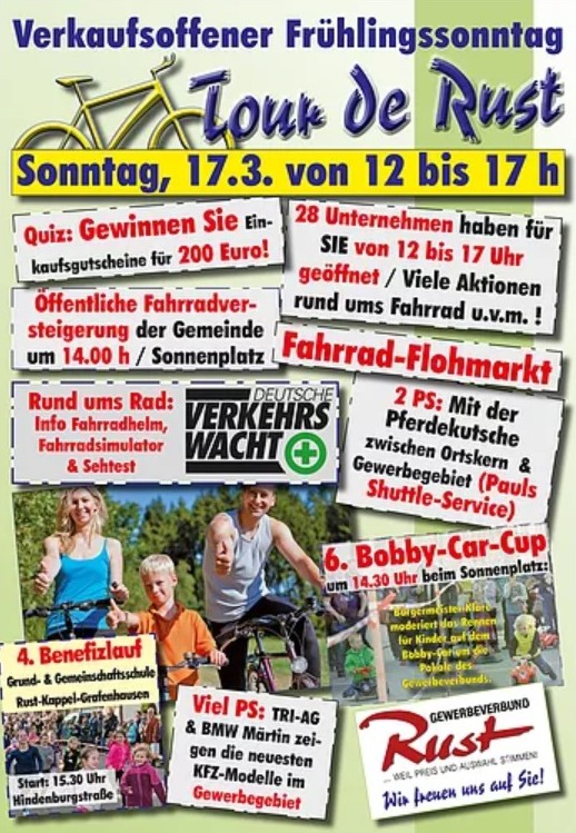 Verkaufsoffener Sonntag & Tour de Rust 2019