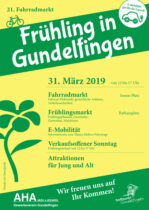 Verkaufsoffener Sonntag Gundelfingen Frhjahr 2019