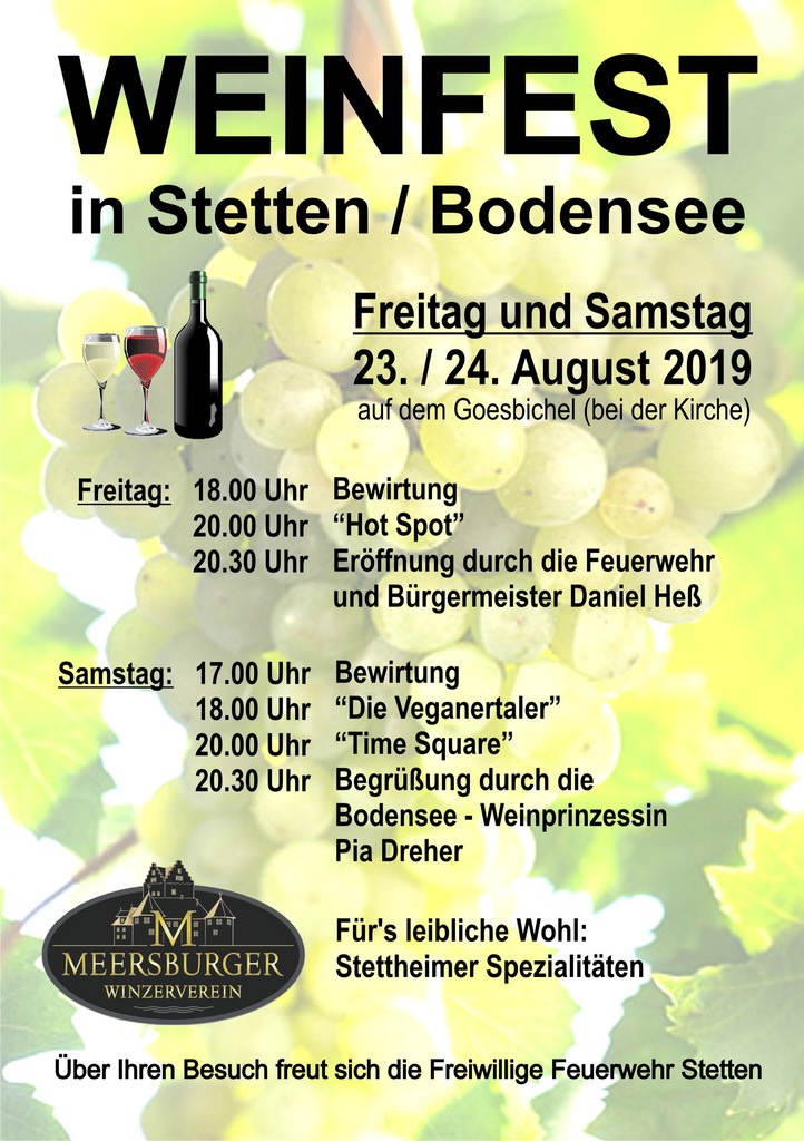 Weinfest Stetten 2019 Weinfest Stetten 2019