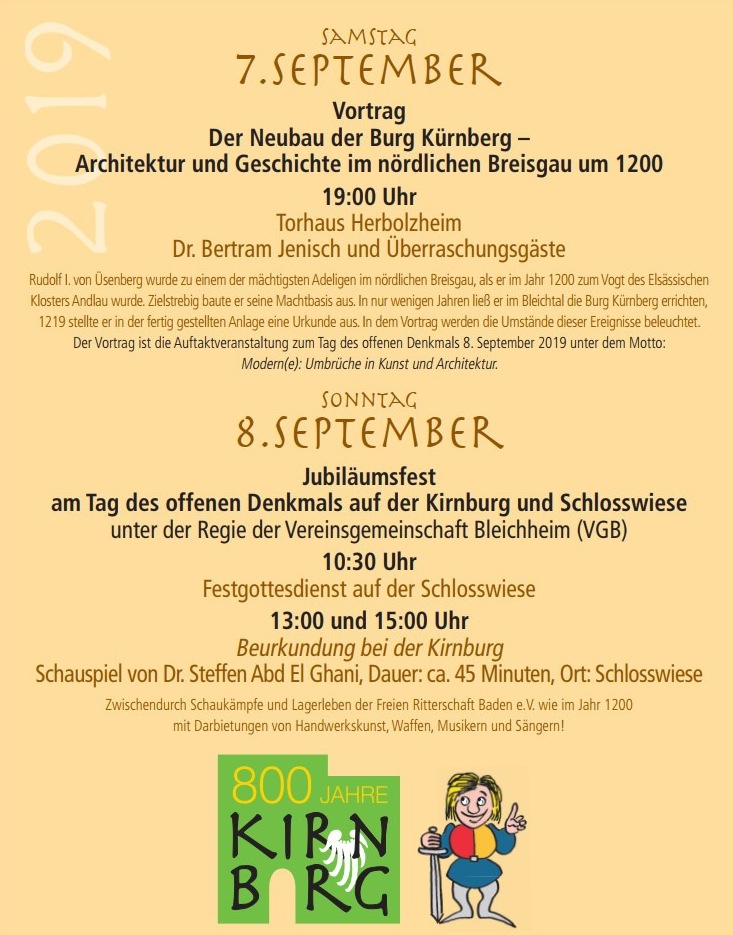 Jubiläumsfest 800 Jahre Kirnburg Jubiläumsfest 800 Jahre Kirnburg