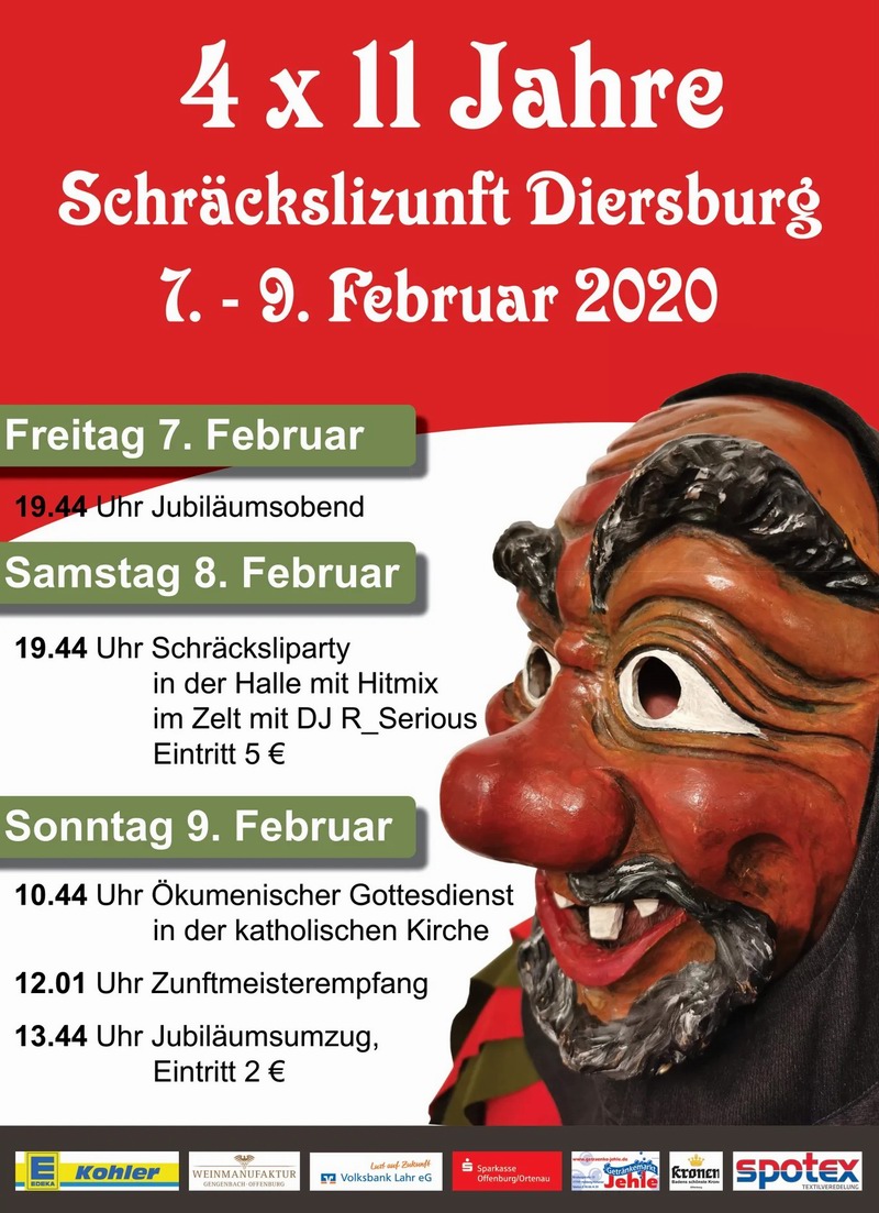 Jubilumsumzug 44 Jahre Schrckslizunft Diersburg