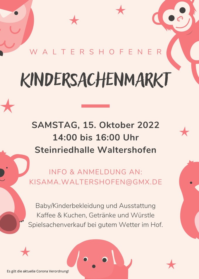Kindersachenmarkt Waltershofen Herbst 2022