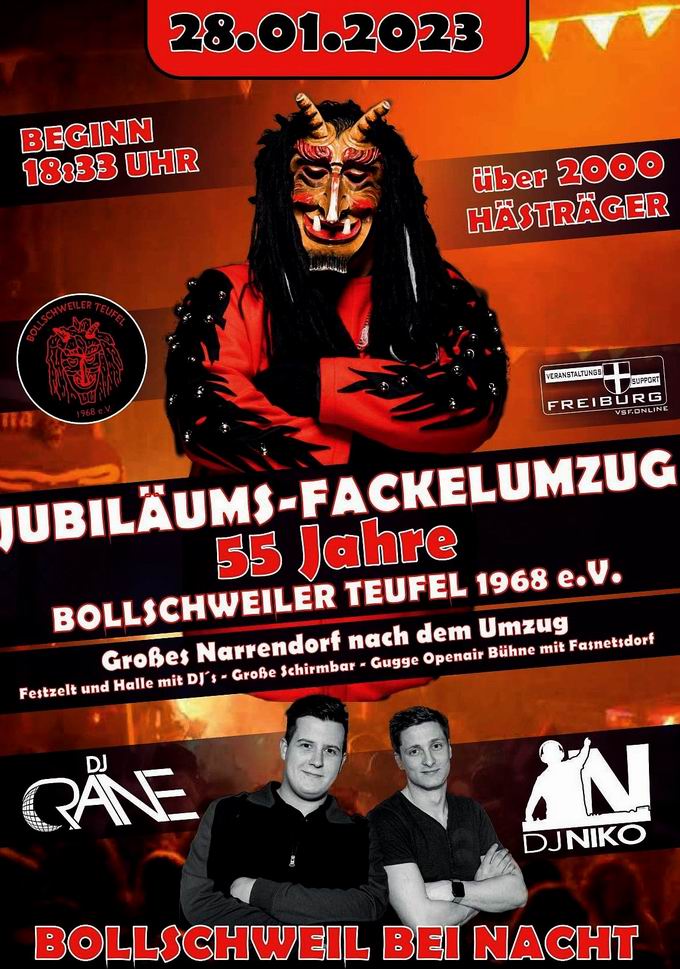 Fackelumzug Bollschweiler Teufel 2023