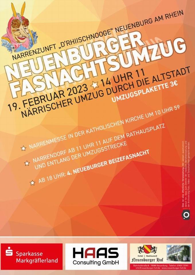 Fasnachtsumzug Neuenburg am Rhein 2023