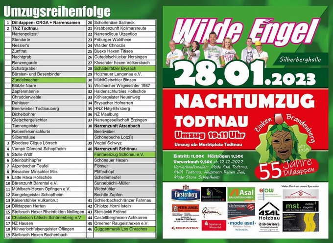 Nachtumzug 55 Jahre Dilldappen Brandenberg Nachtumzug 55 Jahre Dilldappen Brandenberg