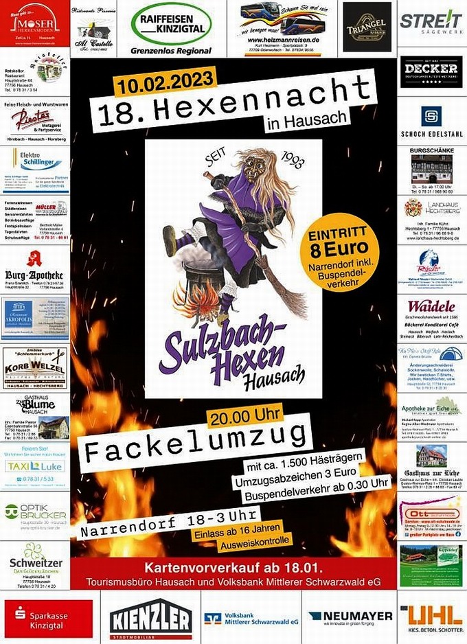 Hexennacht & Fackelumzug Hausach 2023