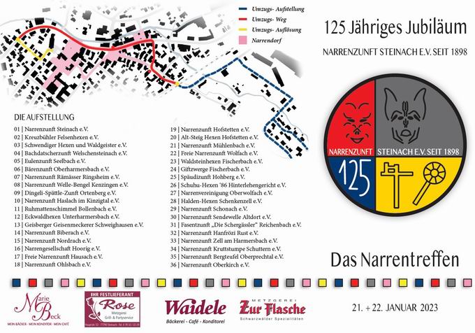 Jubiläumsumzug Narrenzunft Steinach 2023 Jubiläumsumzug Narrenzunft Steinach 2023