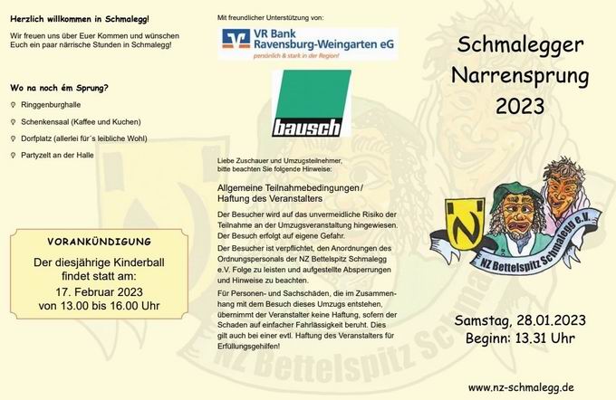 Narrensprung Schmalegg 2023