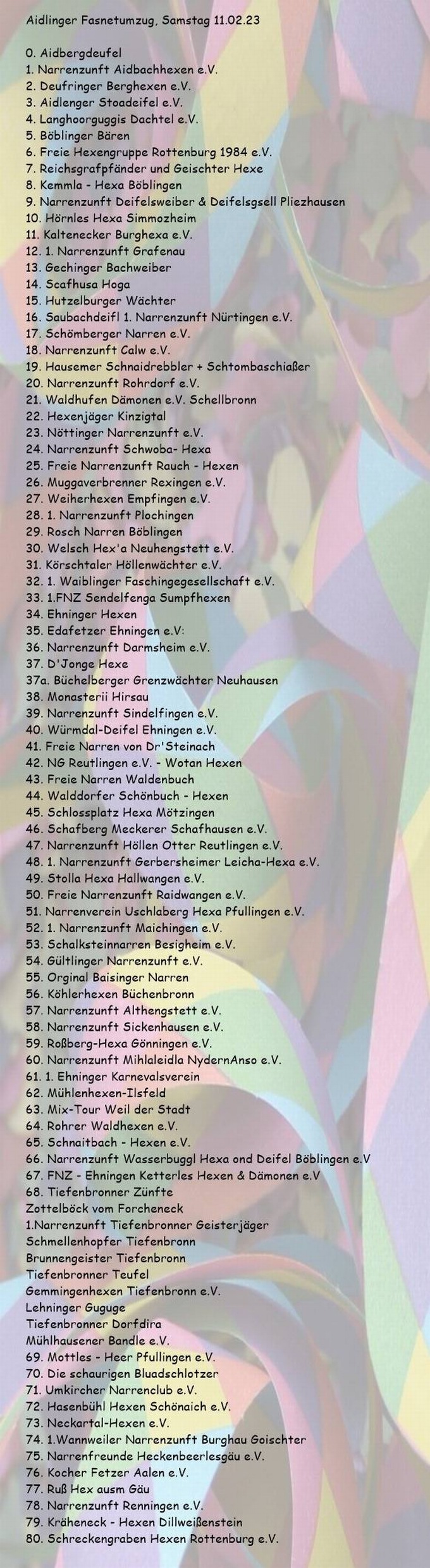 Fasnetsumzug Aidlingen 2023 Fasnetsumzug Aidlingen 2023