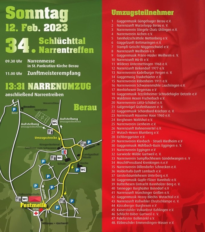 Umzug Narrentreffen Schlüchttal Berau 2023 Umzug Narrentreffen Schlüchttal Berau 2023