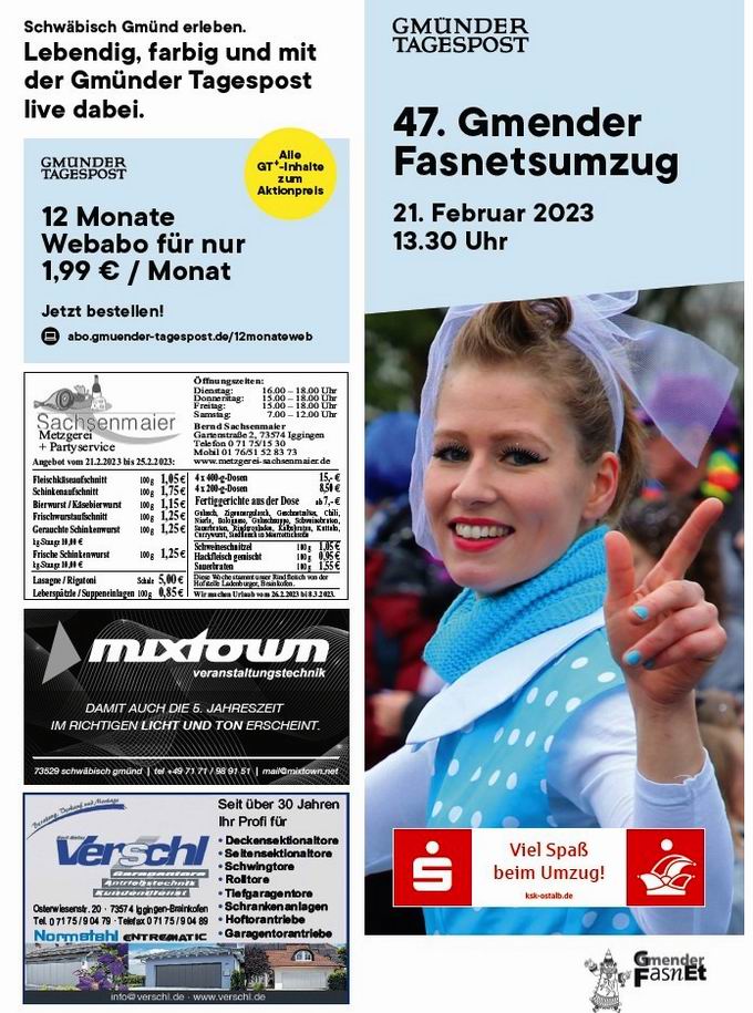 Fasnetsumzug Schwäbisch Gmünd 2023 Fasnetsumzug Schwäbisch Gmünd 2023