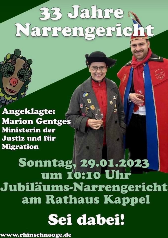 Jubiläums-Narrengericht Kappel am Rhein 2023