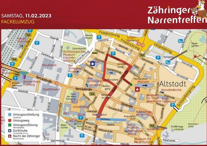 Fackelumzug Zhringer Narrentreffen Freiburg 2023