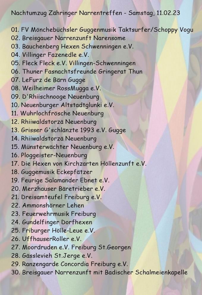 Fackelumzug Zähringer Narrentreffen Freiburg 2023 Fackelumzug Zähringer Narrentreffen Freiburg 2023