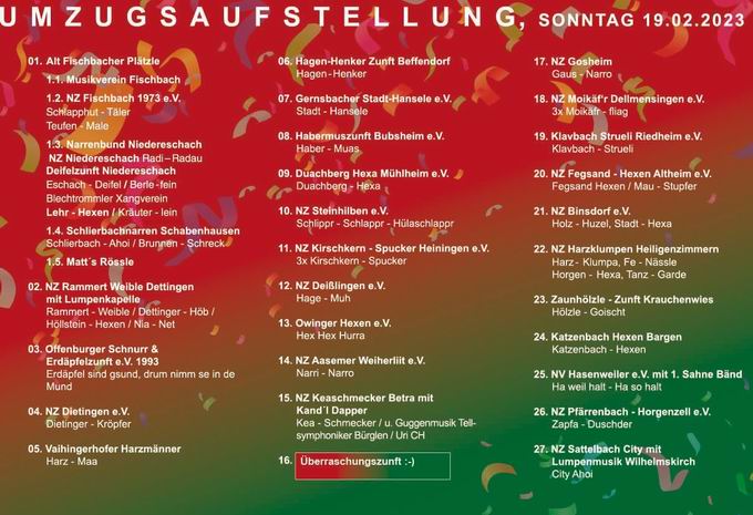 Jubiläumsumzug Fischbach 2023 Jubiläumsumzug Fischbach 2023