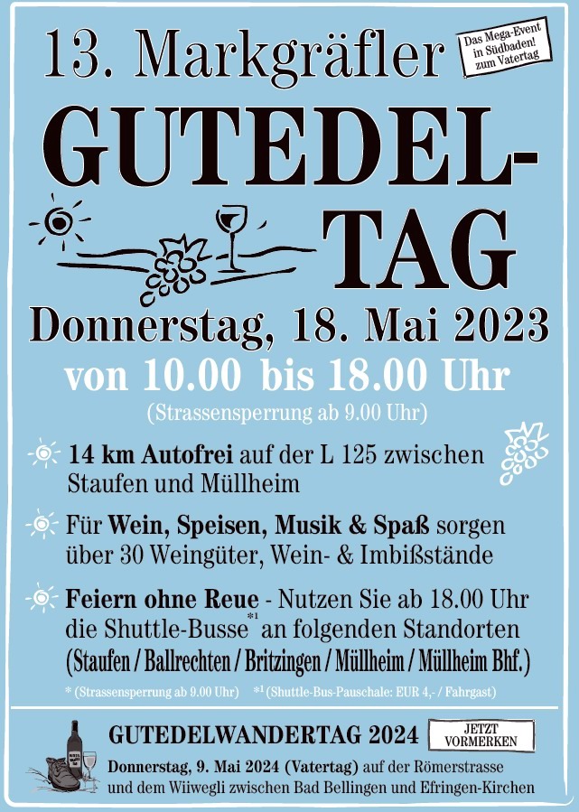 Gutedeltag Markgräflerland 2023 Gutedeltag Markgräflerland 2023