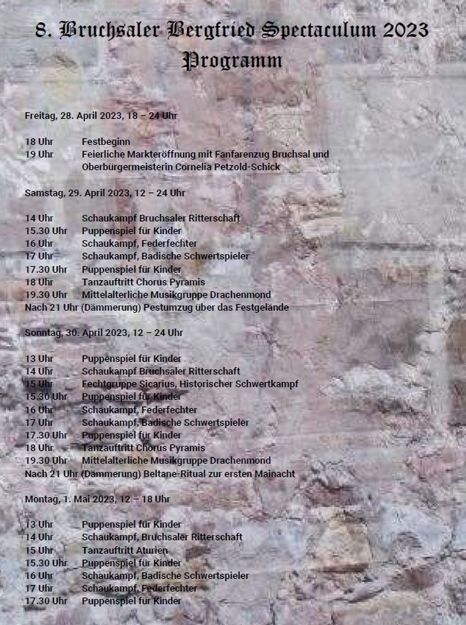 Bergfried-Spectaculum Bruchsal 2023 Bergfried-Spectaculum Bruchsal 2023
