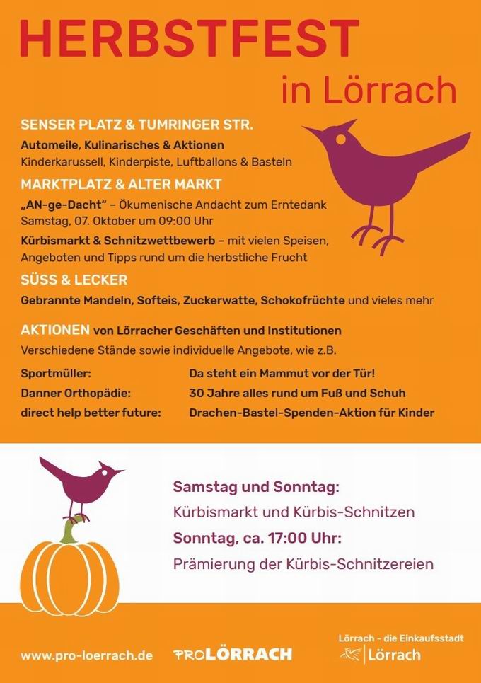 Herbstfest mit Kürbismarkt Lörrach 2023 Herbstfest mit Kürbismarkt Lörrach 2023