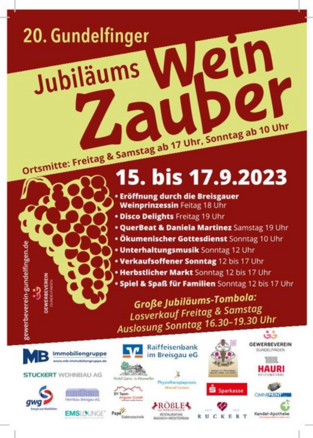 Gundelfinger Weinzauber 2023 Gundelfinger Weinzauber 2023