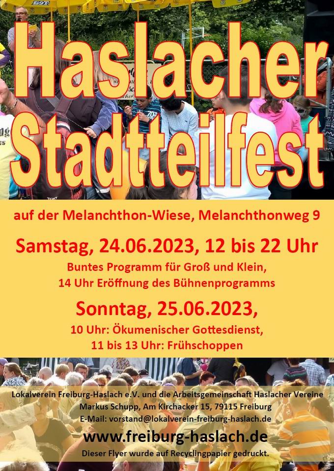 Stadtteilfest Haslach im Breisgau 2023