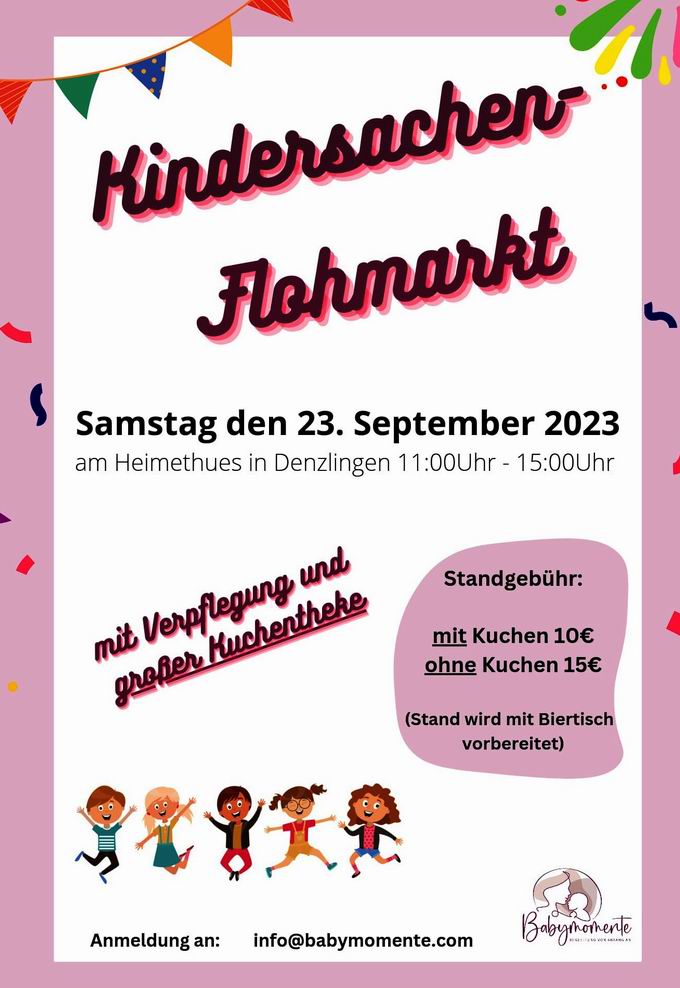 Kindersachen-Flohmarkt Heimethues Denzlingen 2023 Kindersachen-Flohmarkt Heimethues Denzlingen 2023