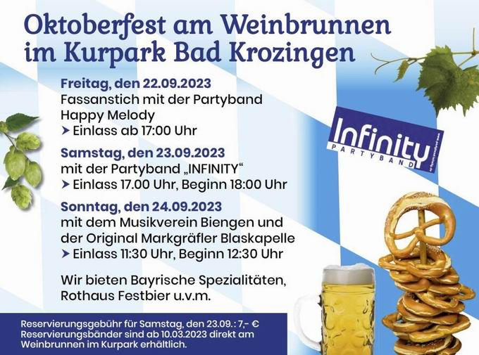 Oktoberfest Kurpark Bad Krozingen 2023