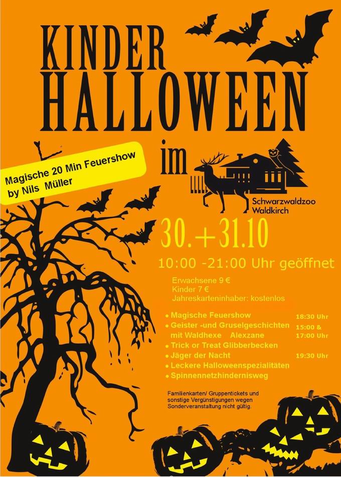 Kinder Halloween Schwarzwaldzoo Waldkirch 2023