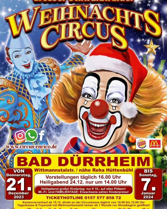 Weihnachtscircus Bad Dürrheim 2023