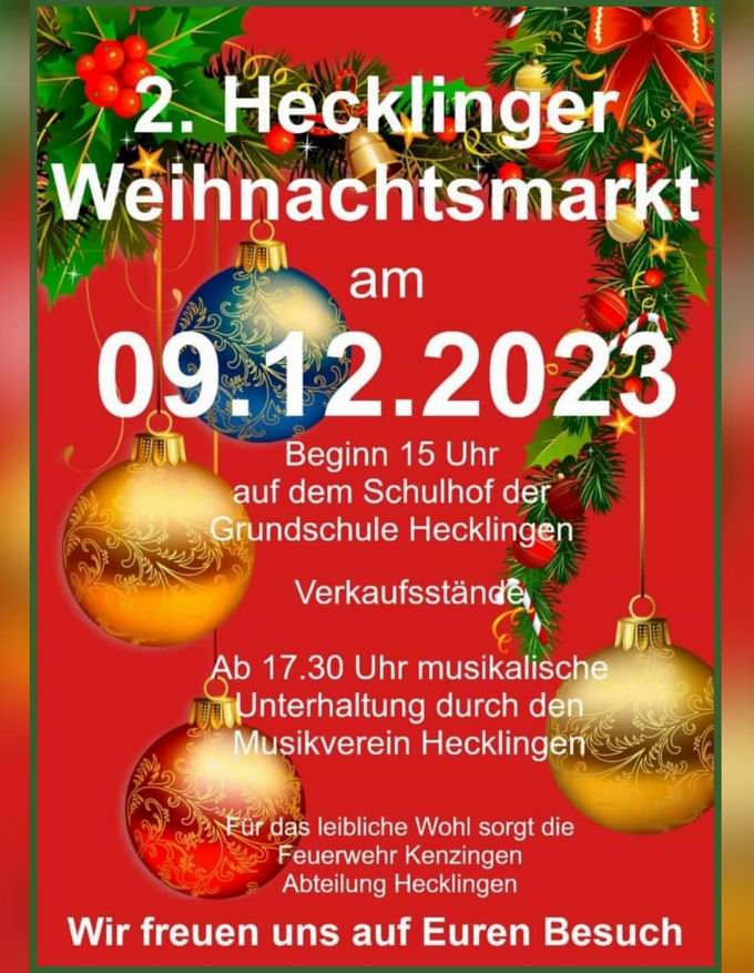 Weihnachtsmarkt Feuerwehr Hecklingen 2023