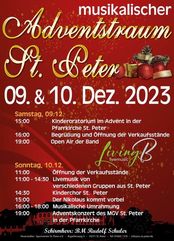 Adventsmarkt St. Peter im Schwarzwald 2023