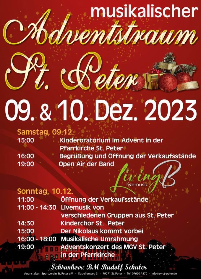 Adventsmarkt St. Peter im Schwarzwald 2023 Adventsmarkt St. Peter im Schwarzwald 2023