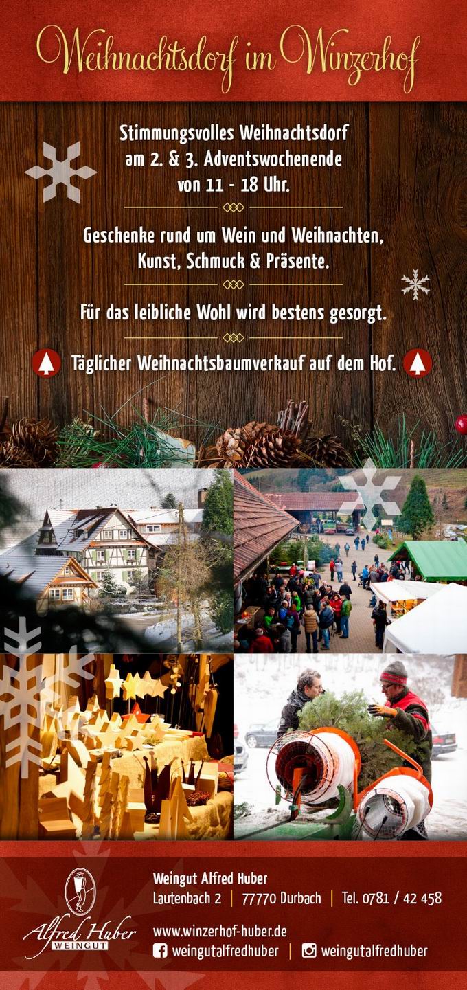 Weihnachtsdorf im Winzerhof Huber 2023