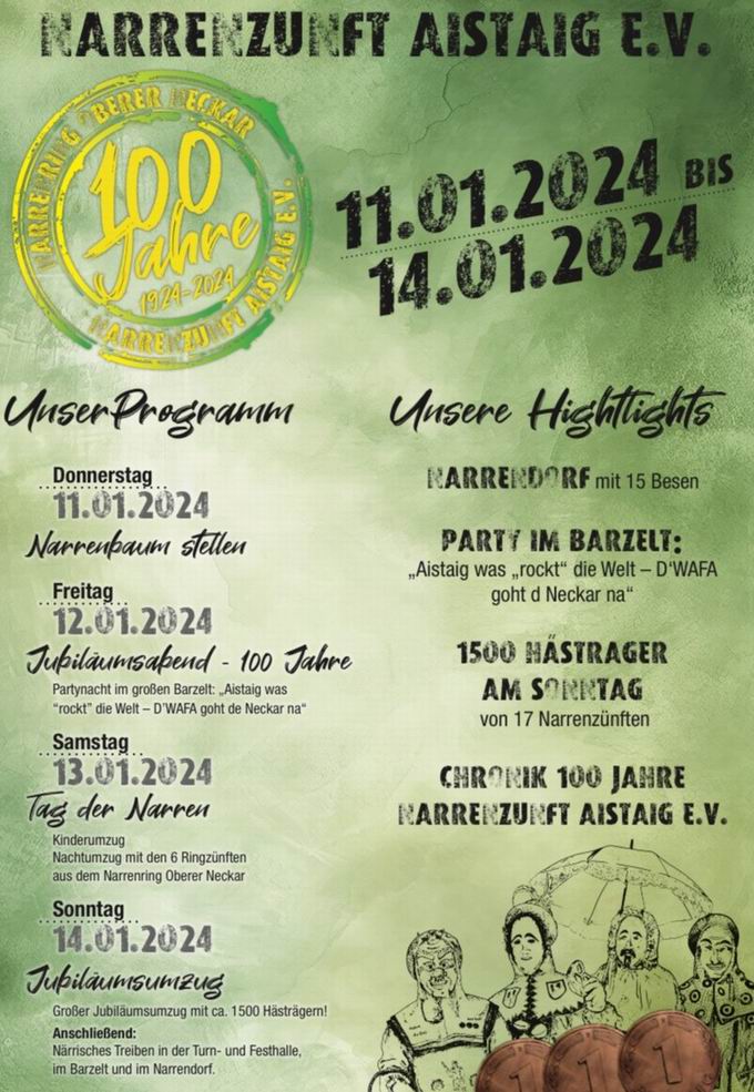 100 Jahre Narrenzunft Aistaig 100 Jahre Narrenzunft Aistaig